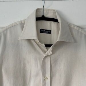 Vintage Burberry Cream Dress Shirt
